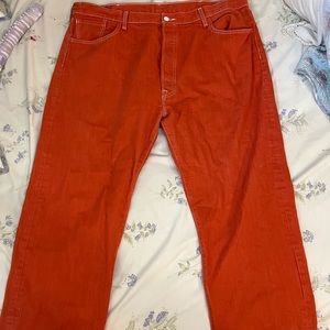 red orange Levi’s jeans. Size 44 34
